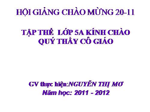 Các Bài giảng khác thuộc Chương trình Toán 5