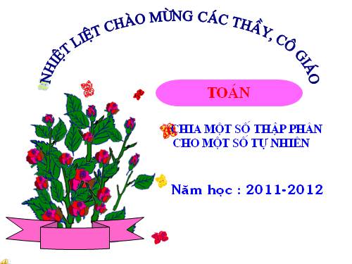 Chia một số thập phân cho một số tự nhiên