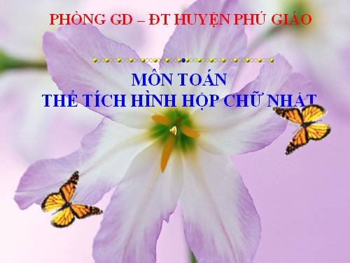 Thể tích hình hộp chữ nhật