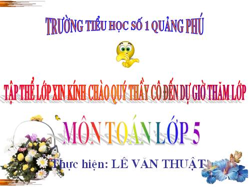 Các Bài giảng khác thuộc Chương trình Toán 5