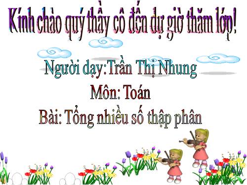 Tổng nhiều số thập phân