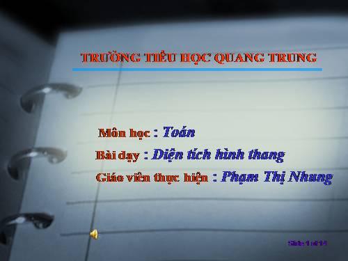 Diện tích hình thang