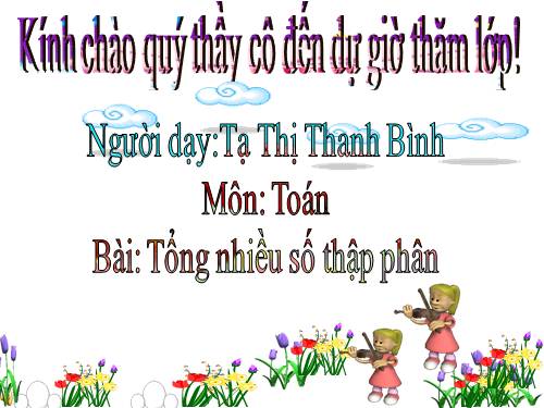 Tổng nhiều số thập phân