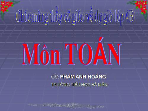 Các Bài giảng khác thuộc Chương trình Toán 5