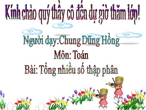Tổng nhiều số thập phân