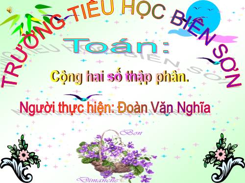 Cộng hai số thập phân