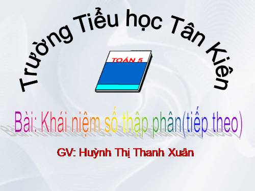 Khái niệm số thập phân (tiếp theo)