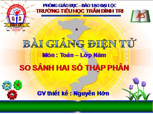 So sánh hai số thập phân