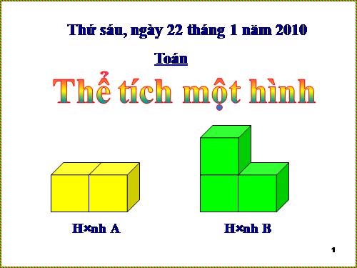 Thể tích của một hình