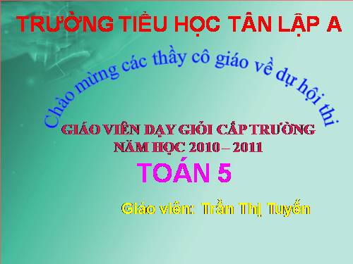 Các Bài giảng khác thuộc Chương trình Toán 5