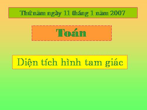 Diện tích hình tam giác