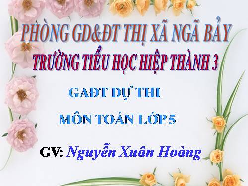 Nhân một số thập phân với một số tự nhiên