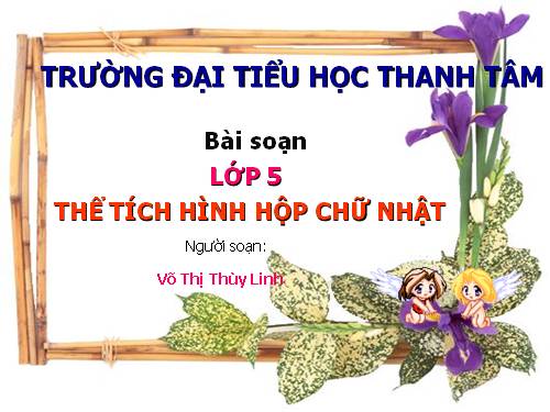 Thể tích hình hộp chữ nhật