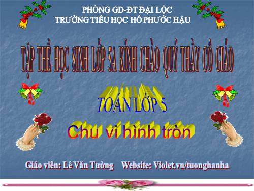Chu vi hình tròn.