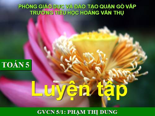 Các Bài giảng khác thuộc Chương trình Toán 5