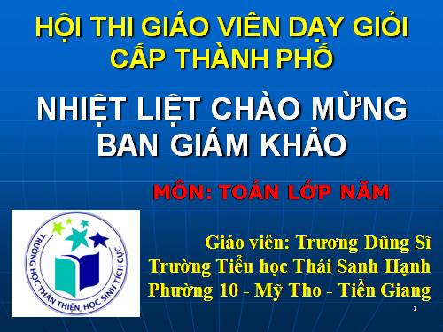 Các Bài giảng khác thuộc Chương trình Toán 5