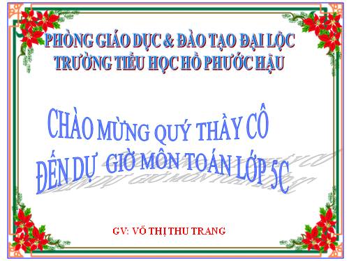 Các Bài giảng khác thuộc Chương trình Toán 5