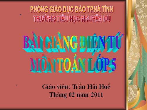 Ôn tập về đo thời gian