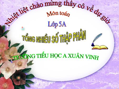 Tổng nhiều số thập phân