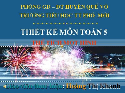 Thể tích của một hình