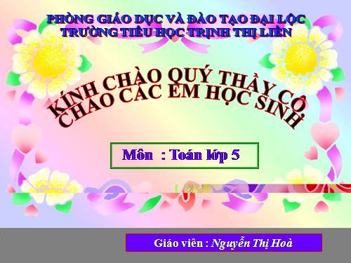 Các Bài giảng khác thuộc Chương trình Toán 5