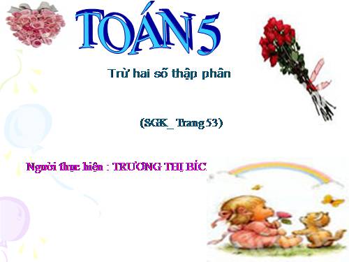 Trừ hai số thập phân