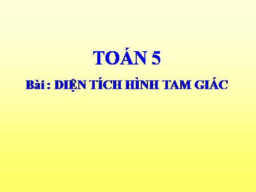 Diện tích hình tam giác