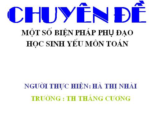 Bồi dưỡng HSY