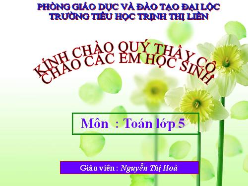 Các Bài giảng khác thuộc Chương trình Toán 5