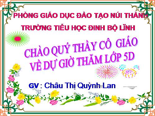 Các Bài giảng khác thuộc Chương trình Toán 5