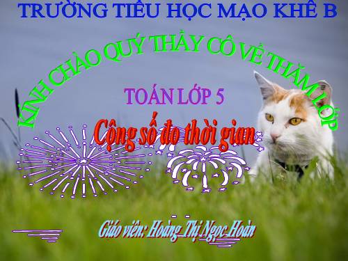 Cộng số đo thời gian