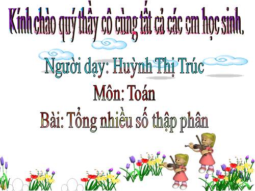 Tổng nhiều số thập phân