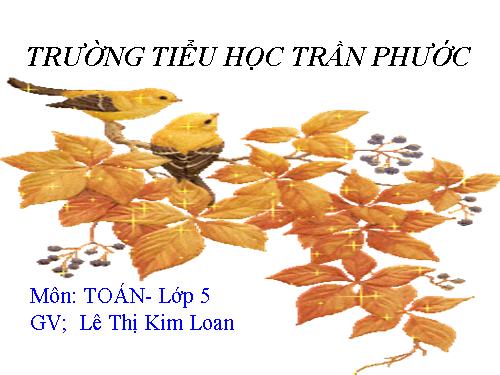 Các Bài giảng khác thuộc Chương trình Toán 5