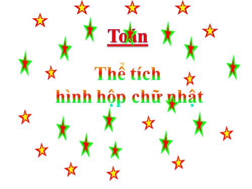 Thể tích hình hộp chữ nhật