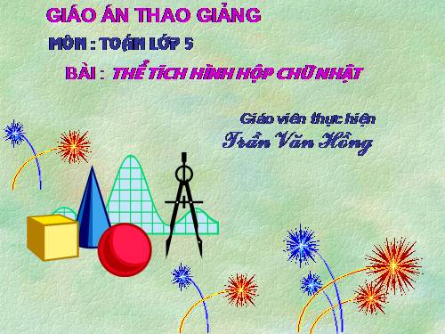 Thể tích hình hộp chữ nhật