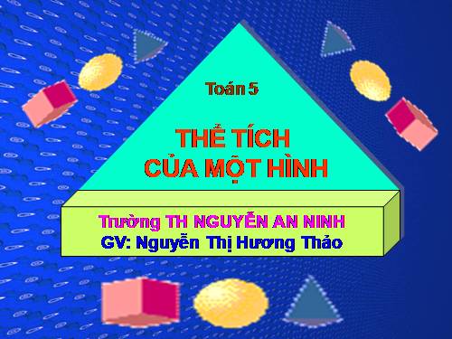 Thể tích của một hình