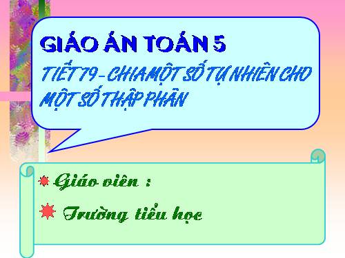 Chia một số tự nhiên cho một số thập phân