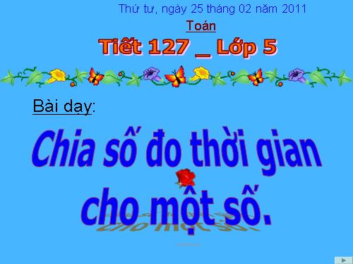 Chia số đo thời gian cho một số