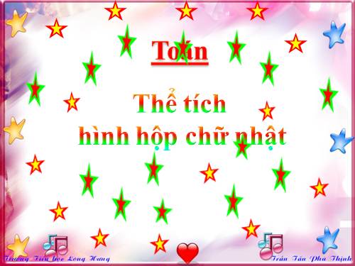 Thể tích hình hộp chữ nhật