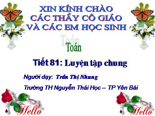 Các Bài giảng khác thuộc Chương trình Toán 5