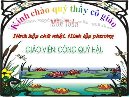 Hình hộp chữ nhật. Hình lập phương