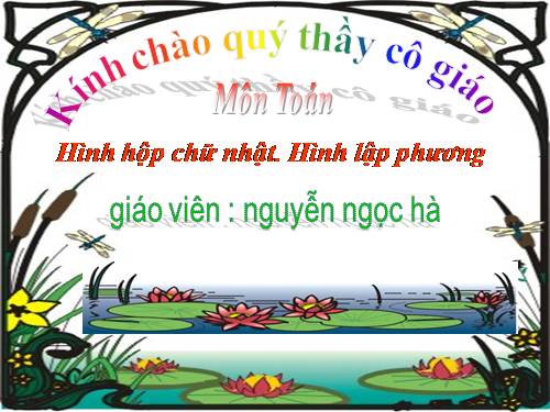 Hình hộp chữ nhật. Hình lập phương