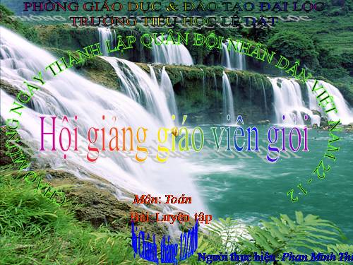 Các Bài giảng khác thuộc Chương trình Toán 5