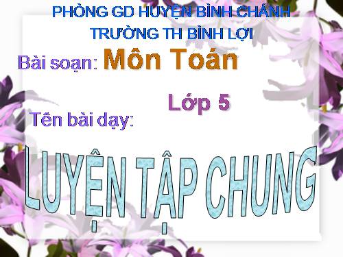 Các Bài giảng khác thuộc Chương trình Toán 5