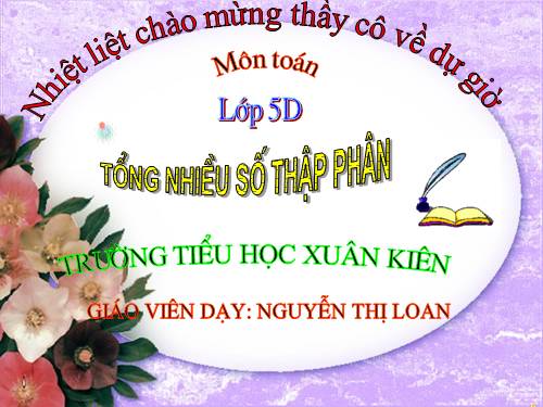 Tổng nhiều số thập phân