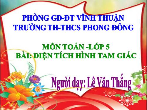 Diện tích hình tam giác