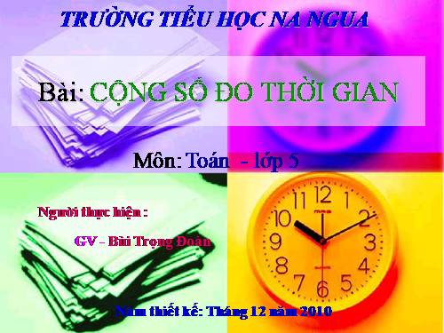 Cộng số đo thời gian