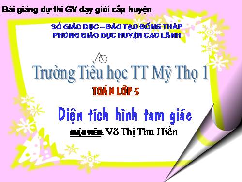 Diện tích hình tam giác