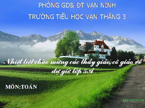 Các Bài giảng khác thuộc Chương trình Toán 5