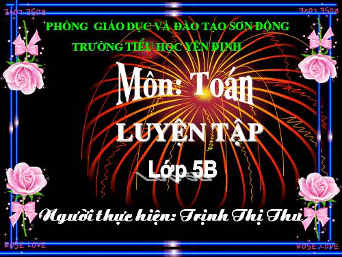 Các Bài giảng khác thuộc Chương trình Toán 5